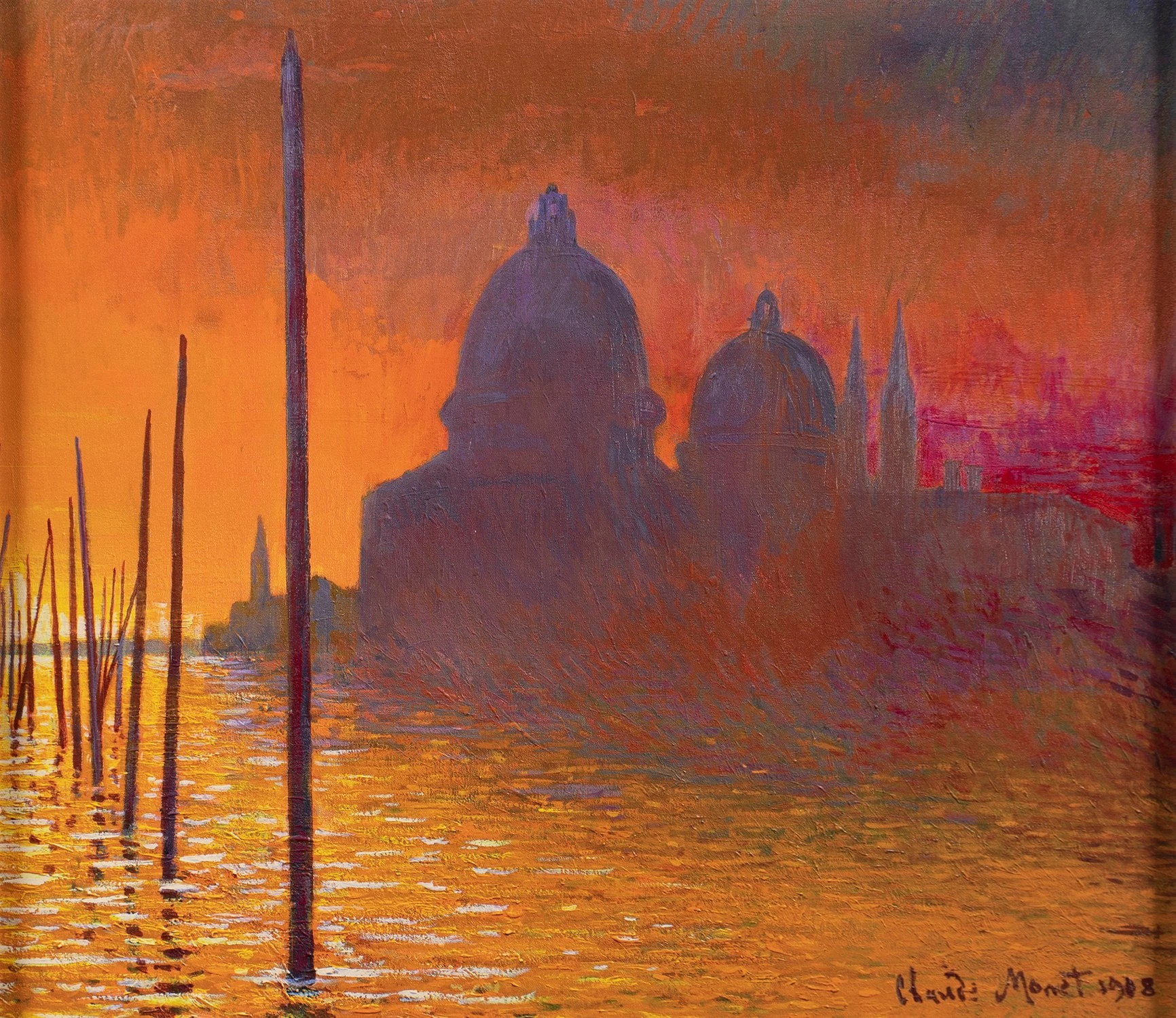 Sunset Over The Grand Canal Venice In The Style Of Claude Monet, 1908 5 Sunset Over The Grand Canal Venice In The Style Of Claude Monet, 1908 - Image 5