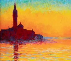 Sunset At San Giorgio Maggiore In The Style Of Claude Monet, 1908 -Art Prints Shop jmy sle lan 27876 6 sunset at san maggiore 2022 05 24T12 02 20