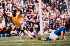 Pelé Scores! World Cup Final, 1970 (Silver Gelatin 24x36) -Art Prints Shop pel sle por 05056 31 pele scores 30x40 2023 02 09T15 40 11