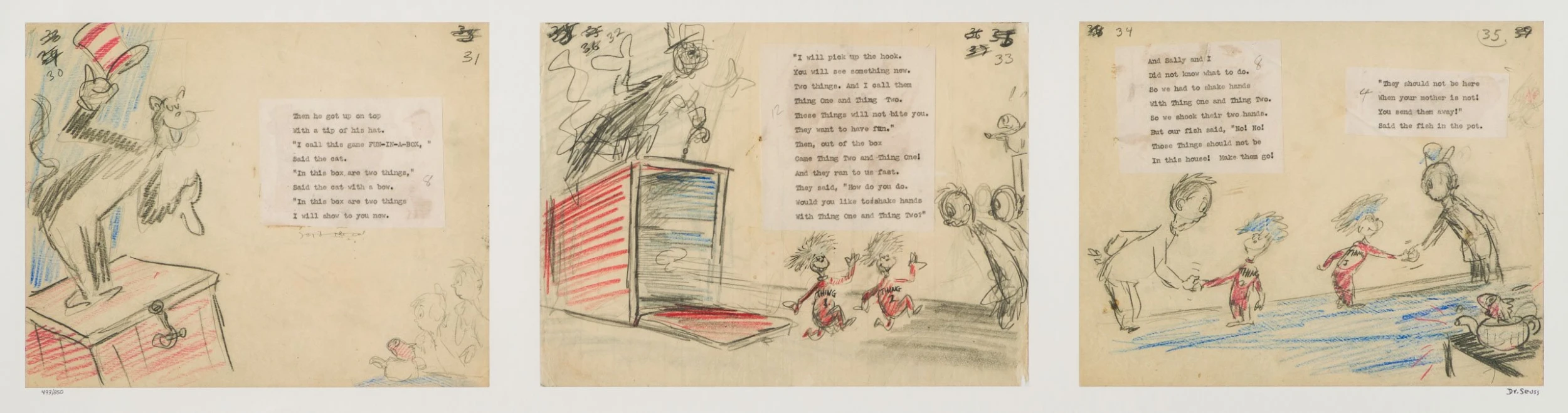 Dr. Seuss Out Of The Box Came Thing Two And Thing One – Triptych 7 Dr. Seuss Out Of The Box Came Thing Two And Thing One – Triptych - Image 7