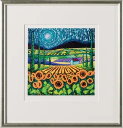 Sunflowers Amongst Cypress Trees | Giclée On Paper -Art Prints Shop sra 30 sunflowers amongst cypress trees 2023 03 10T15 49 17